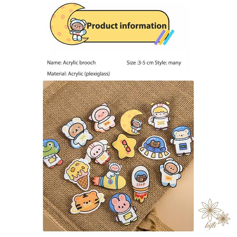 Trâm Cài Áo Hình Động Vật Hoạt Hình Dễ Thương Sáng Tạo Bằng Acrylic