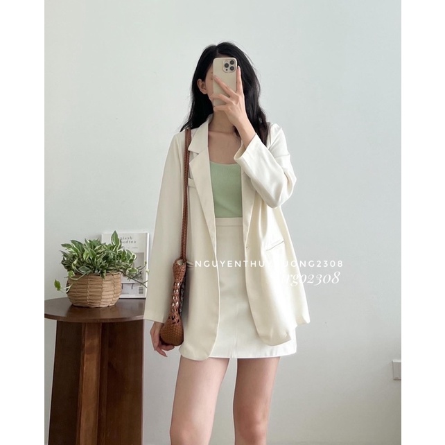 [HÀNG SẴN]ÁO BLAZER 1 LỚP CÓ CẦU VAI style ULZZANG THANH LỊCH