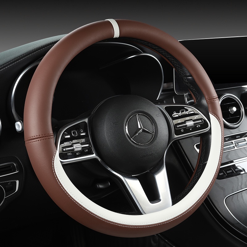 Xe hơi bọc da sợi carbon bọc vô lăng Phụ kiện nội thất 38cm cho Toyota CHR Vios Yaris Camry Corolla Car Styling