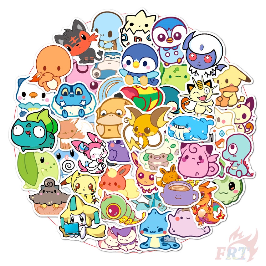 ❉ Q Pokemon Go Series 03 Funny Stickers ❉ 50Pcs/Set DIY Waterproof Fashion Mixed Doodle Decals Stickers