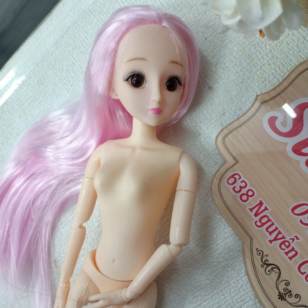 Búp Bê Mắt Ngọc Cao 30cm Không Kèm Quần Áo ,Tặng Kèm Giày Cao Gót