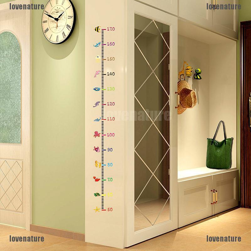 Miếng dán tường đo chiều cao hình trái tim