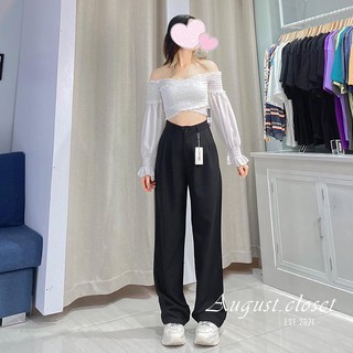 Quần ống rộng nữ lưng cao - Style Ulzzang Hàn Quốc - Vải Vitex Nhật - [Ảnh - Video thật] - Lên đồ là Auto xinh