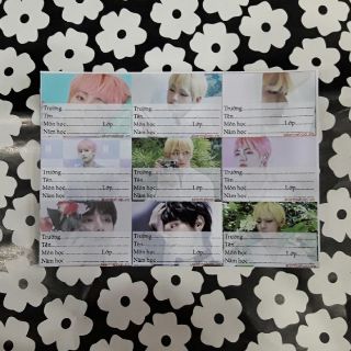 Hatram0407 Combo 60 nhãn vở bts và bt21 180k