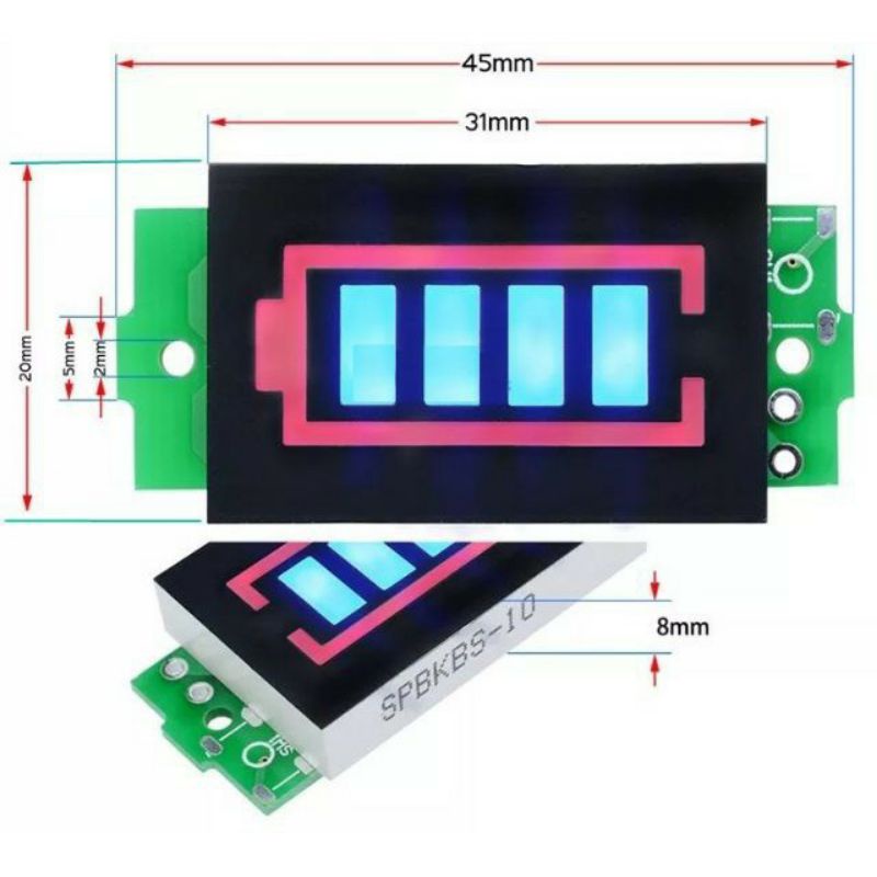 Báo pin led  1s -8s