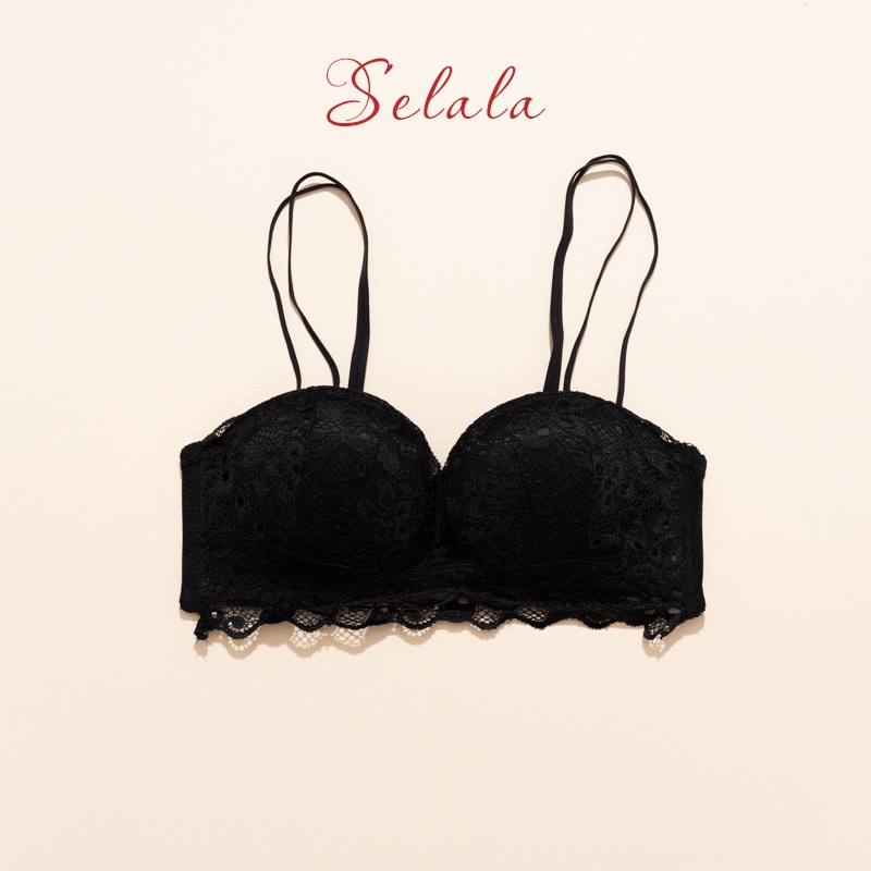 Áo Lót Ren Hoa Selala Nâng Ngực Bàn Tay 2.5cm Thông Thoáng Ko Hằn Mỡ AV19