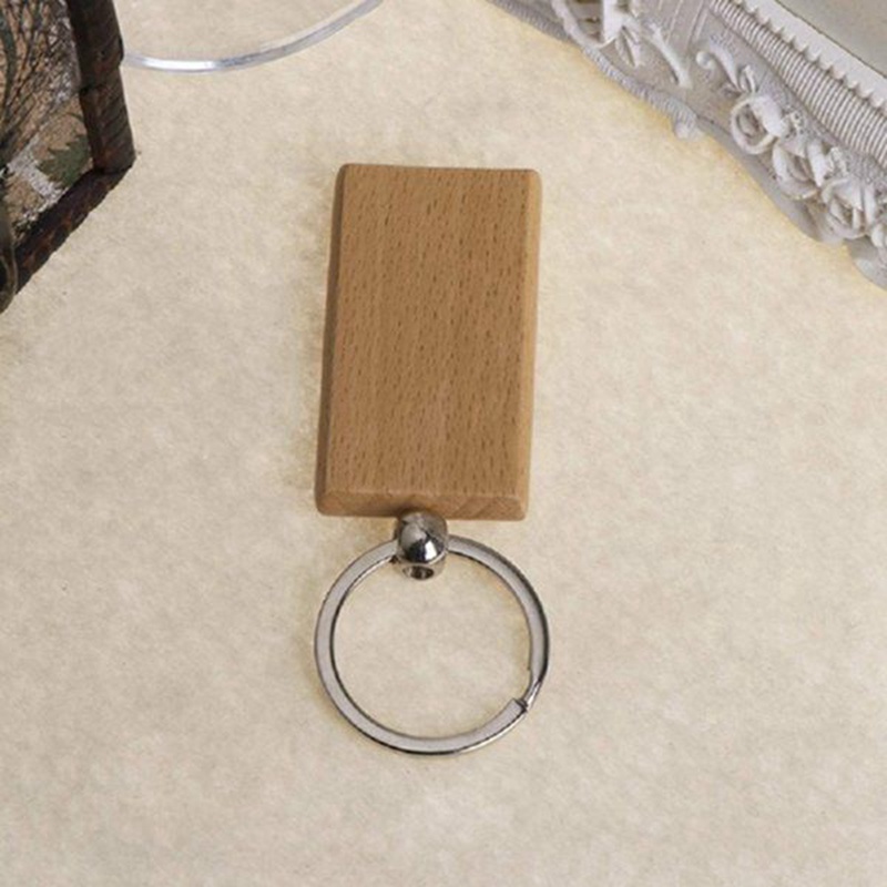 60 Móc Khóa Gỗ Trơn Diy