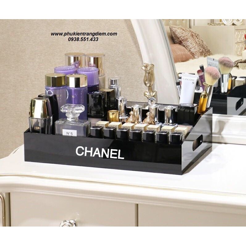 [SIZE 30CM] Khay Đựng Mỹ Phẩm Trang Điểm CH-A-N-E-L