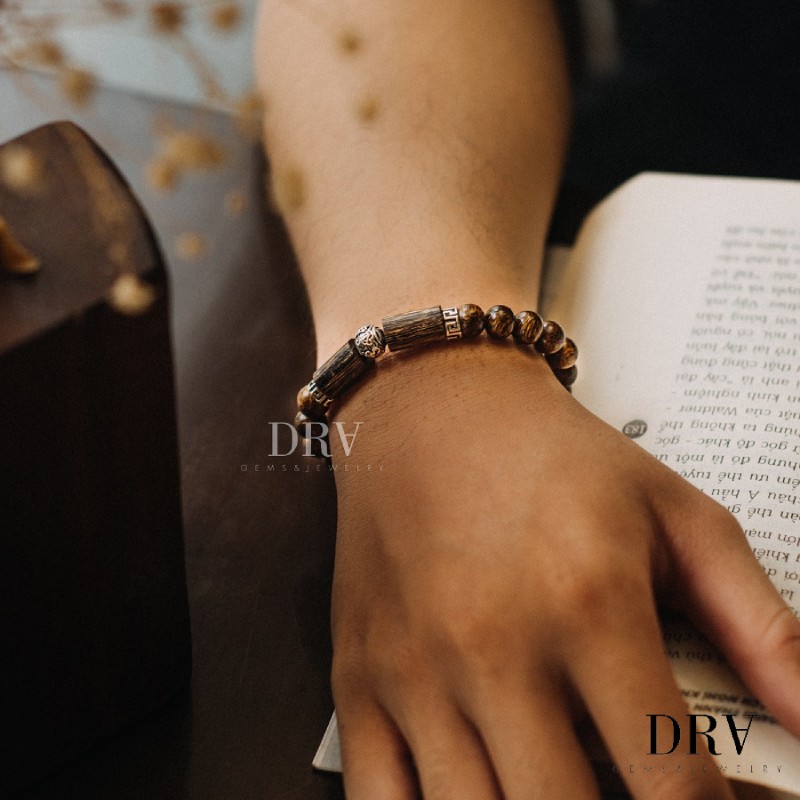 💟Mới 2021 💟 Vòng Trầm Hương Đốt Khúc Charm Bạc DRA118, Mạnh Mẽ Sang Trọng | BigBuy360 - bigbuy360.vn