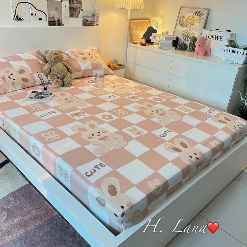 SET GA GỐI GẤU HỒNG CHỮ CUTE