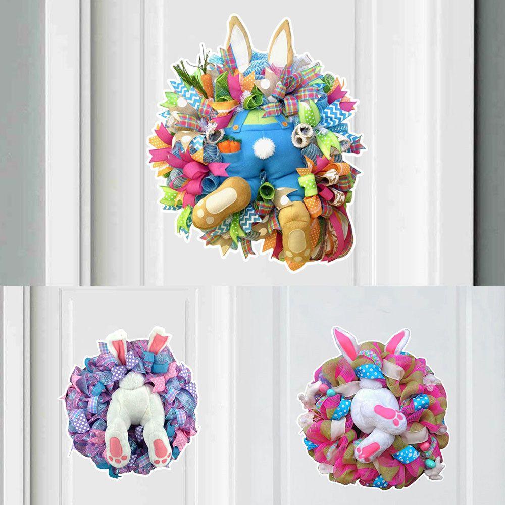 CONOPERY Miếng Dán Tường Trang Trí Hình Thỏ Phục Sinh Bằng PVC