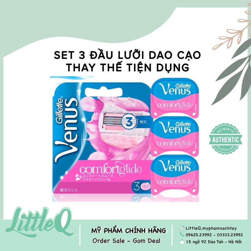 SET 3 ĐẦU LƯỠI DAO CẠO - DAO CẠO ĐẦU BƠ THAY THẾ TIỆN DỤNG VENUS GILLETTE