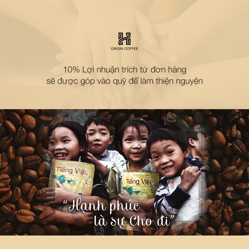 Cà phê rang xay pha phin gu vị Truyền Thống, cafe nguyên chất mộc sạch robusta arabika culi 100% H Origin Coffee, 500g