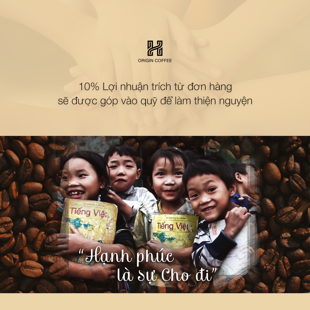 Cà phê rang xay pha phin gu vị Nhẹ Nhàng, cafe nguyên chất mộc sạch arabika robusta culi 100% H Origin Coffee, 500g | BigBuy360 - bigbuy360.vn