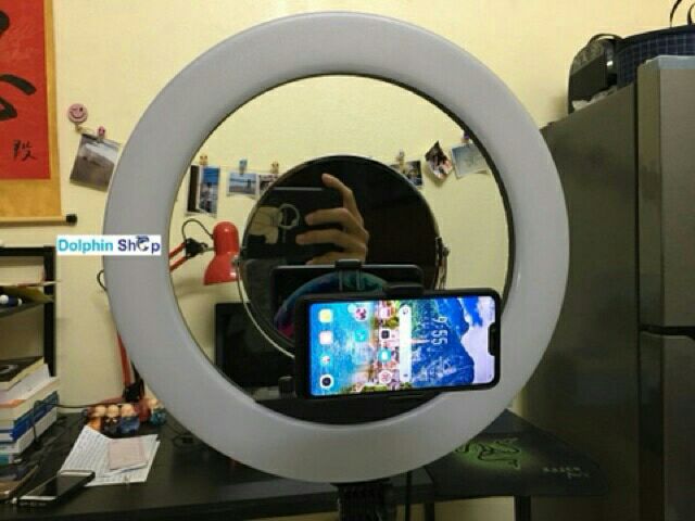 ĐÈN LIVESTREAM 45CM CÓ GƯƠNG, ĐÈN MAKEUP, CHỤP HÌNH, PHUN SĂM, ĐÈN NAIL