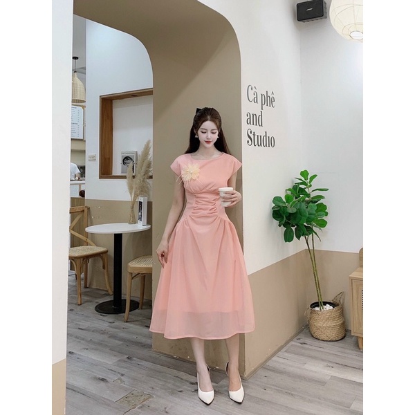 Váy lưới đan eo Kèm hoa siêu xinh