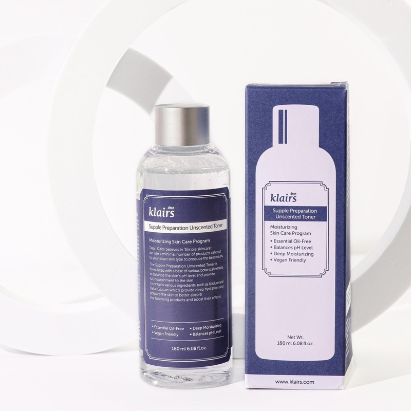 Combo Dưỡng Trắng Toner Klairs Unscented + Serum 9 Wishes Perfect Ampule White