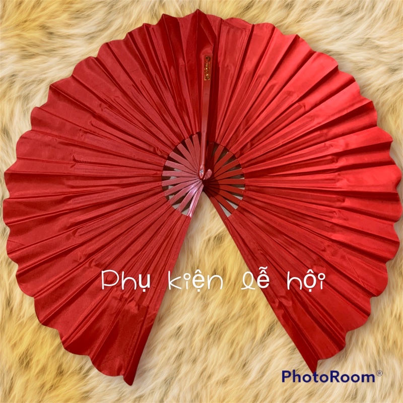 64k 1 đôi quạt múa nan nhựa SIÊU BỀN, SIÊU ĐẸP dài rộng 44 -48cm vải đẹp giá rẻ