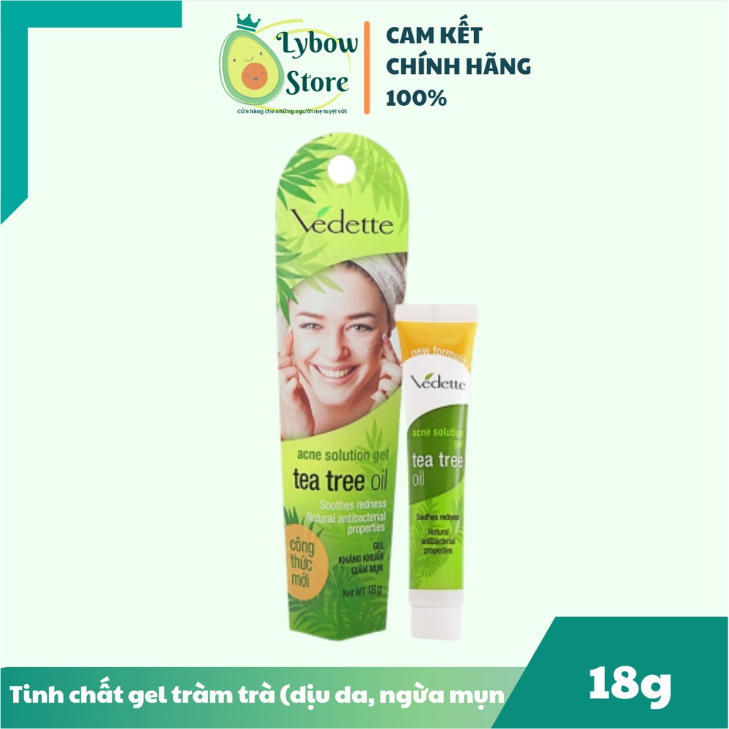 🍃 Gel kháng khuẩn hỗ trợ giảm mụn Tea tree oil Vedette [CHÍNH HÃNG] 🍃 Tràm trà Vedette chấm mụn giảm mụn | BigBuy360 - bigbuy360.vn