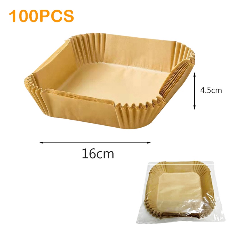 Set 30/50/100 Miếng Giấy Lót Nồi Hấp Chống Dầu Dùng Một Lần Hình Vuông