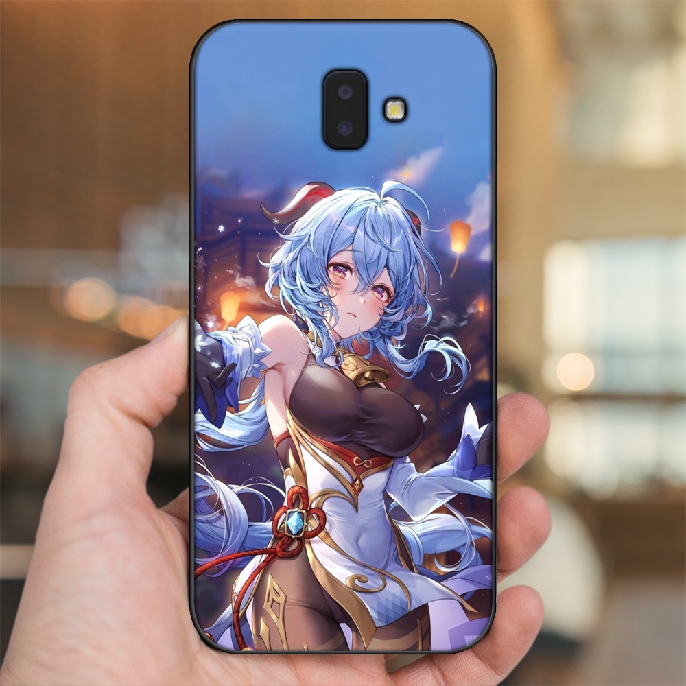 Ốp lưng Samsung J6 Plus viền đen in hình Ganyu Genshin Impact