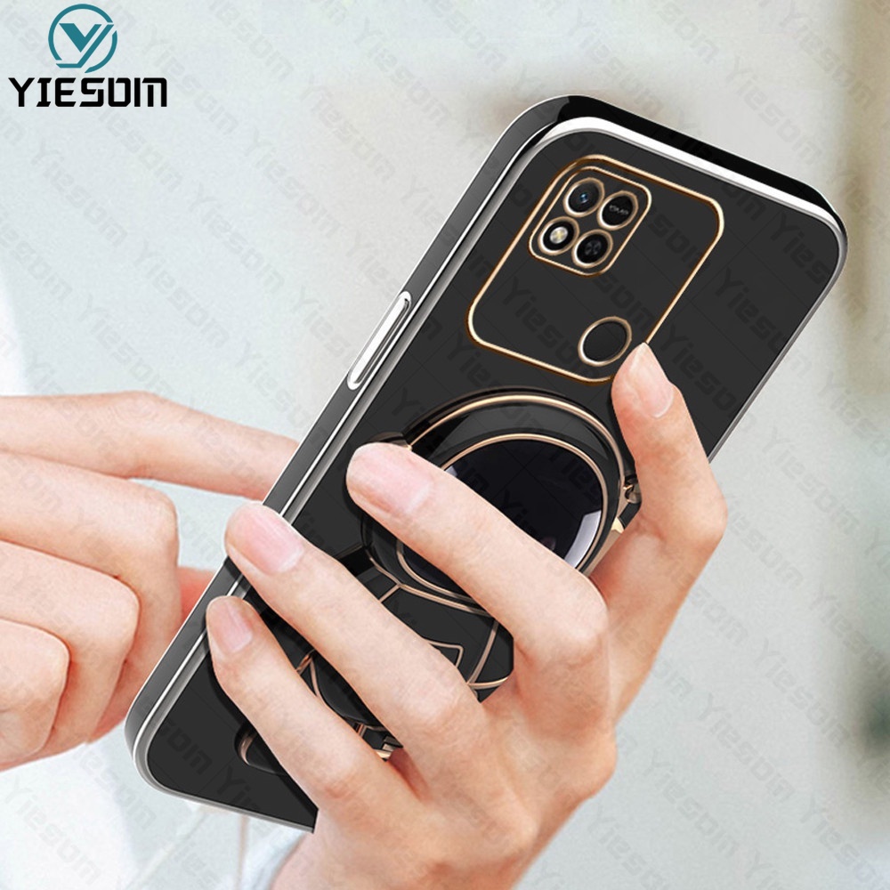 Ốp Điện Thoại Silicon Dẻo Họa Tiết Phi Hành Gia Lấp Lánh Kèm Giá Đỡ Cho Xiaomi Redmi 10C 10A 9C 9A 9T 9 8 8A