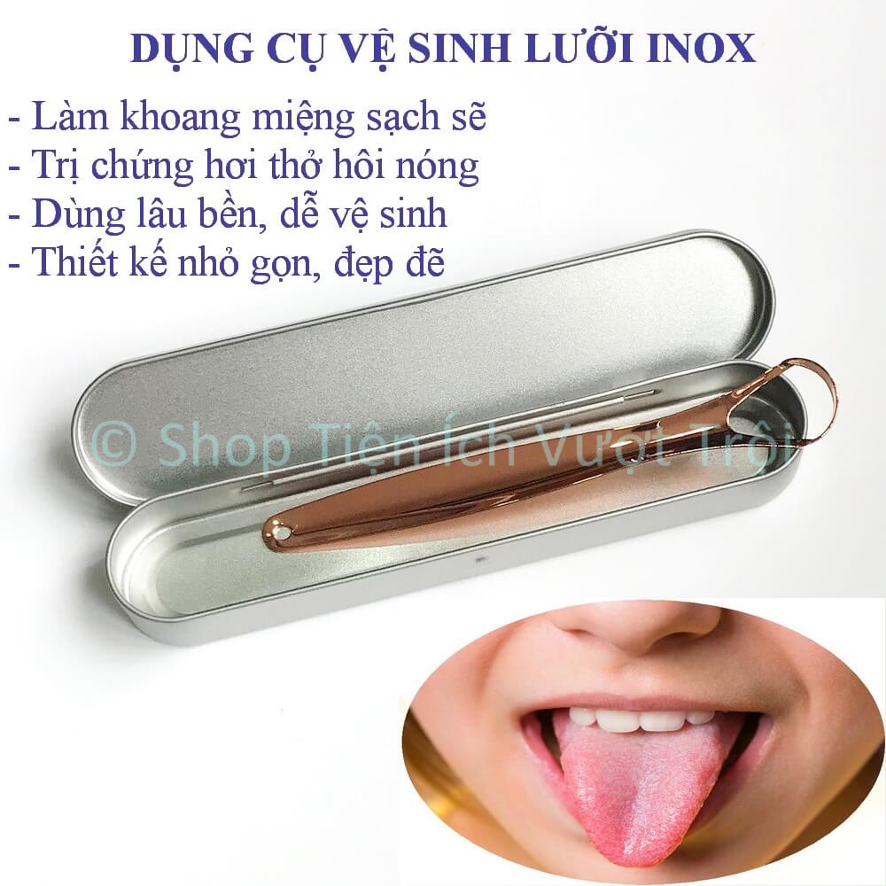 Cạo lưỡi dụng cụ vệ sinh lưỡi bằng Thép cao cấp