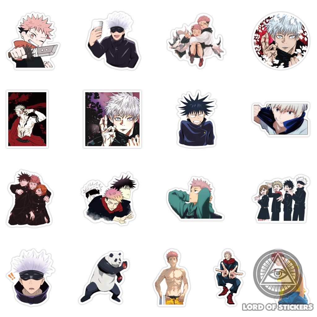 Set 100 Hình Dán Jujutsu Kaisen Anime Manga Sticker Chống Thấm Nước Trang Trí Mũ Bảo Hiểm, Điện Thoại, Đàn Guitar, Sổ