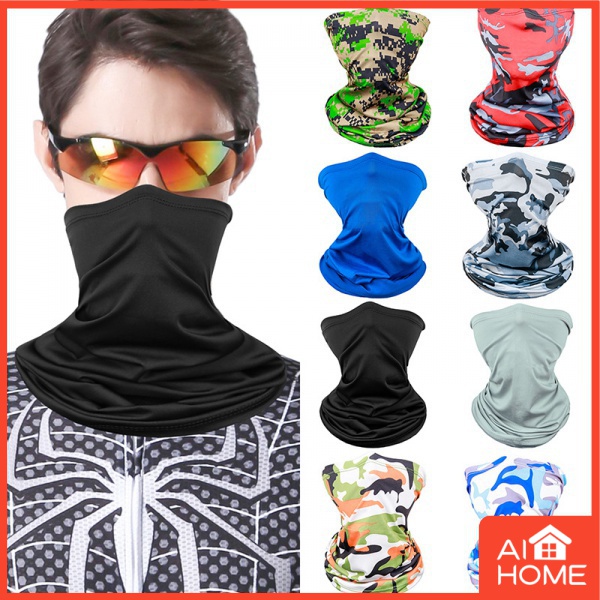 Khăn Trùm Đầu Che Mặt Bằng Lụa Lạnh Chống Gió Chống Nắng Mùa Hè Cho Nam Và Nữ