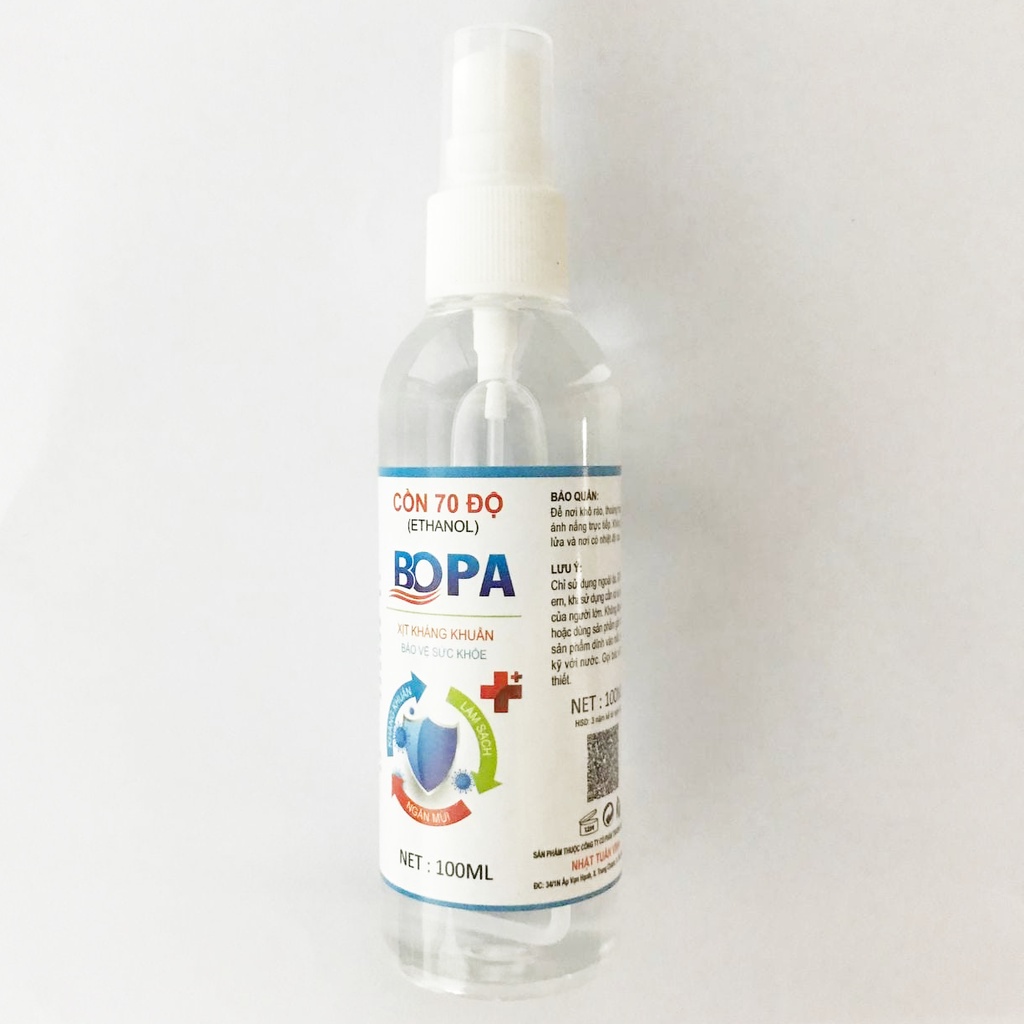 Cồn Y Tế 70 Độ, 90 Độ 100ml Lít Sát Khuẩn BOPA Chính Hãng