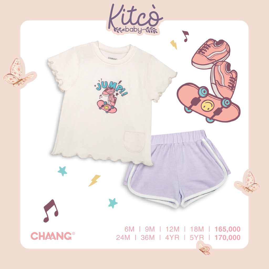 CHAANG Bộ cộc cúc vai Active