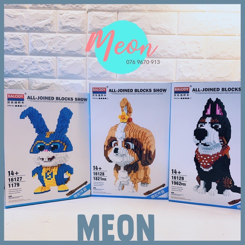 Mini BXếp hình lego miniblock- Chó Rooster