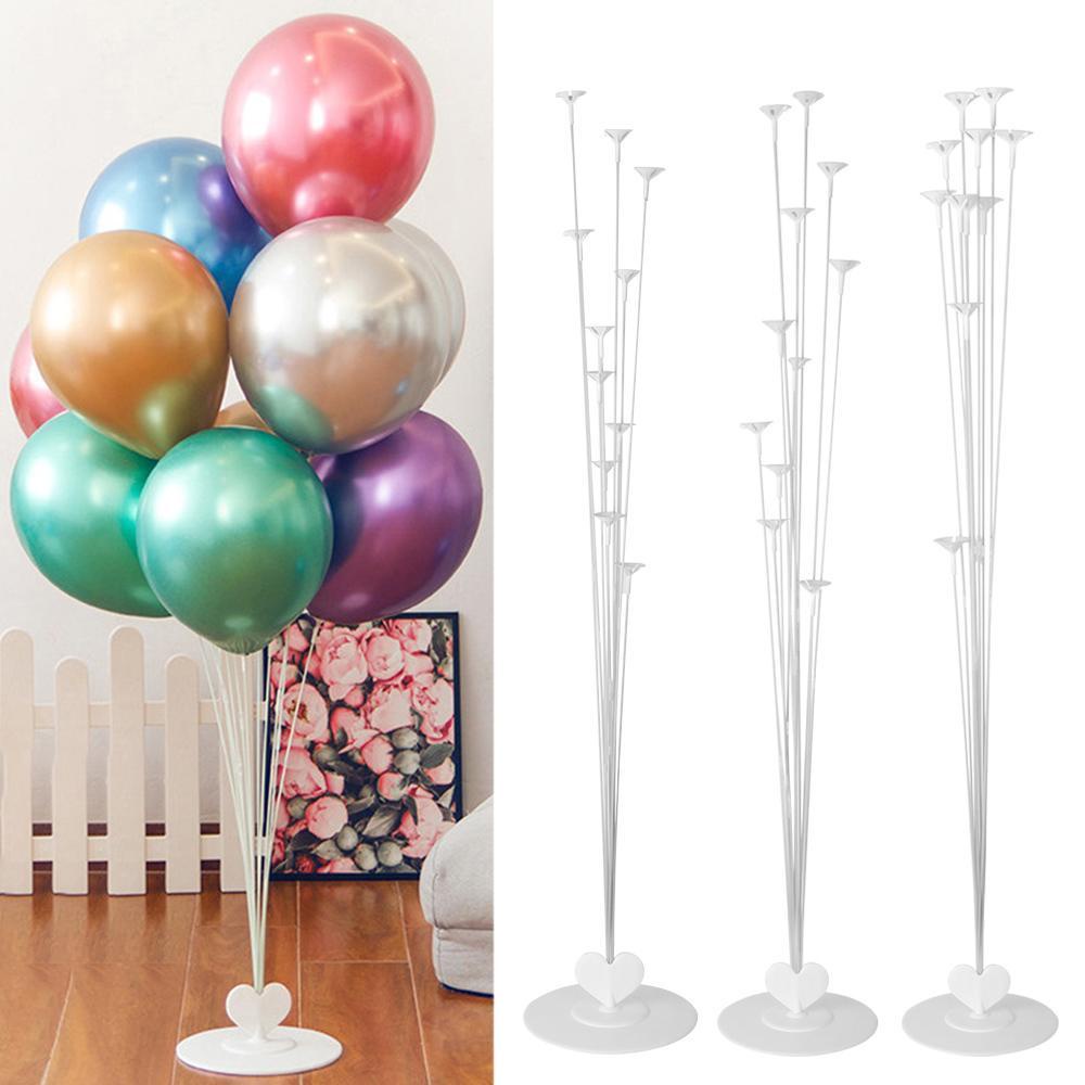 Bộ Giá Đỡ 11 Ống Bong Bóng Trái Tim Trang Trí Tiệc Cưới / Sinh Nhật