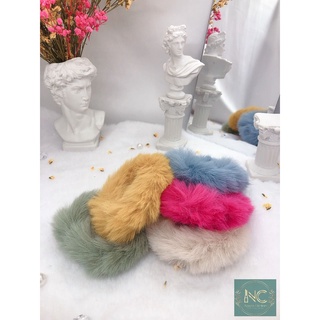 Dây Cột Tóc Scrunchies Vải Lông Mềm