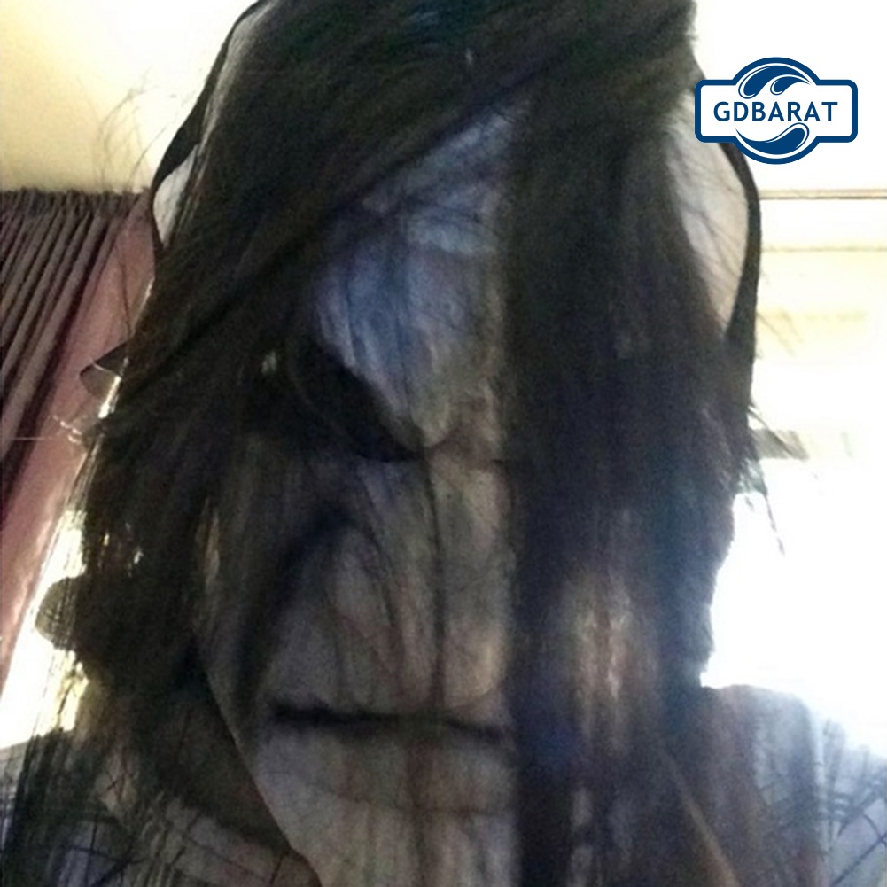 Mặt Nạ Hóa Trang Zombie Tóc Đen Thoáng Khí Cho Halloween