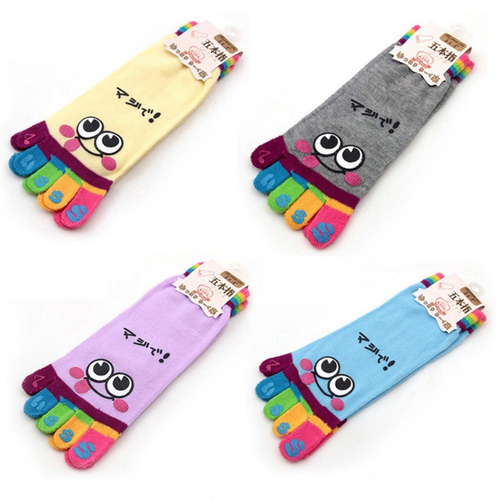 Đôi tất cotton xỏ ngón họa tiết dễ thương dành cho nữ