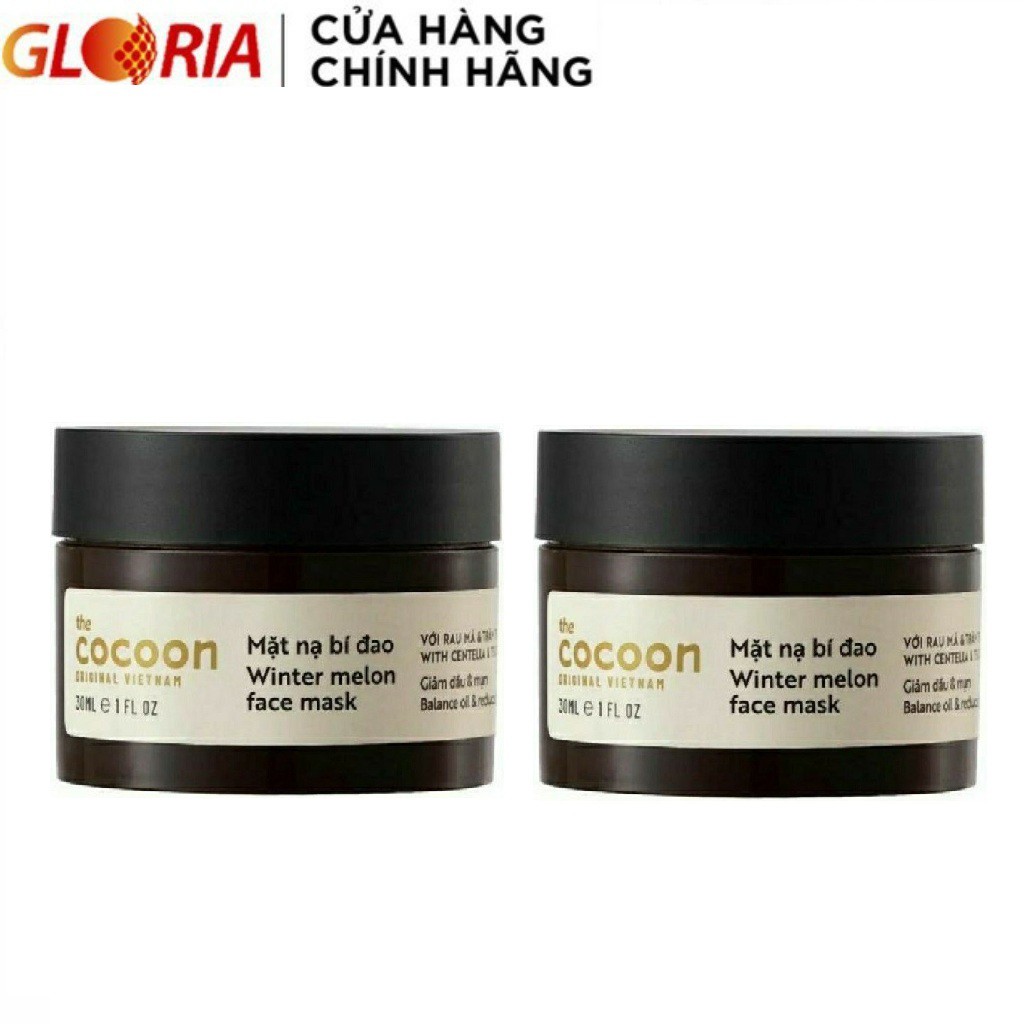 [Mã COSGLORIAT3 -8% đơn 250K] Combo 2 Mặt Nạ Bí Đao Cocoon Cho Da Dầu Và Mụn Ẩn 30ml/Hộp