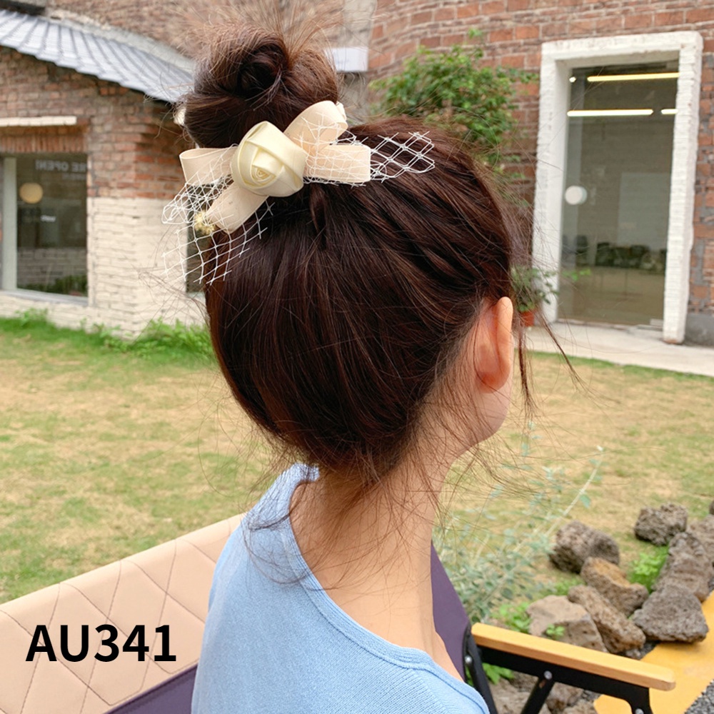 1 Kẹp Tóc Ba Chiều Họa Tiết Hoa Hồng Đơn Giản Cổ Điển Cho Nữ