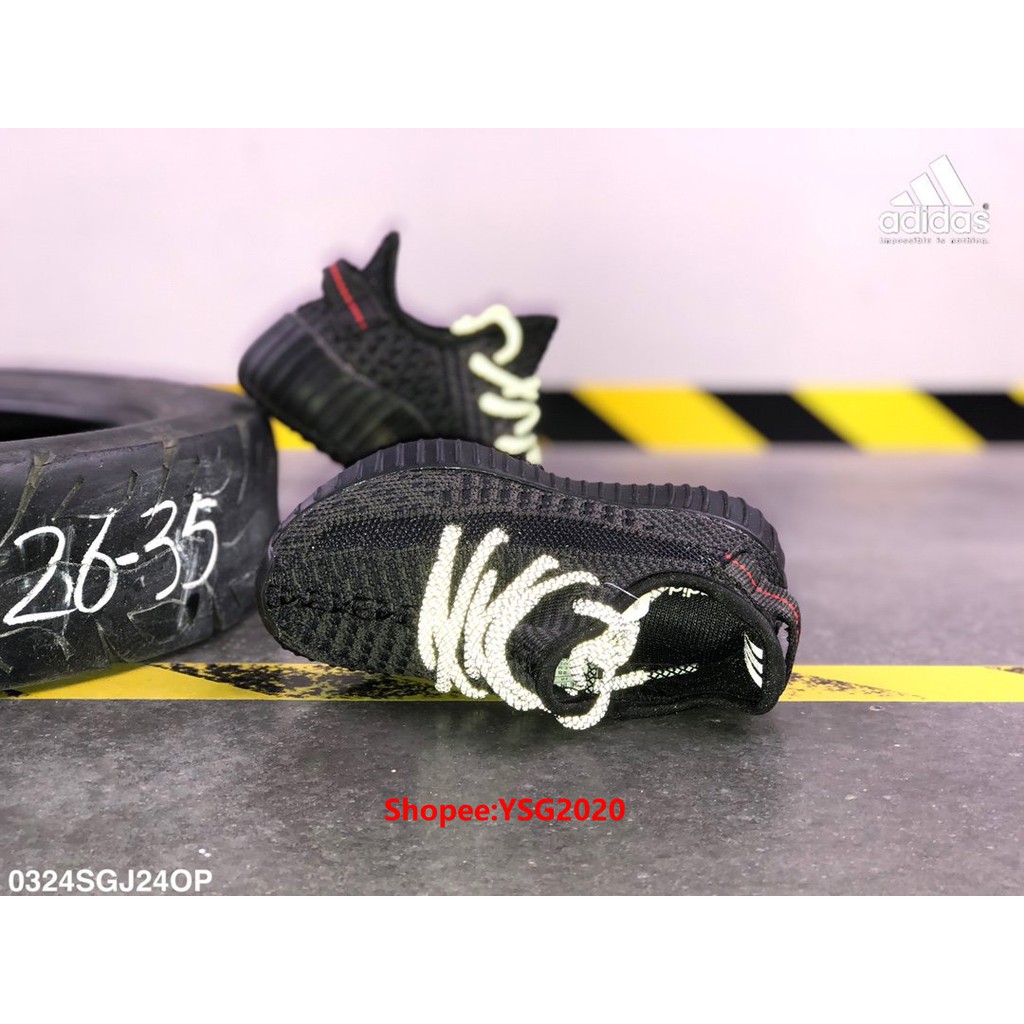 [YSG2020] Giày thể thao trẻ em Adidas_Yeezy Boost 350 V2 màu đen