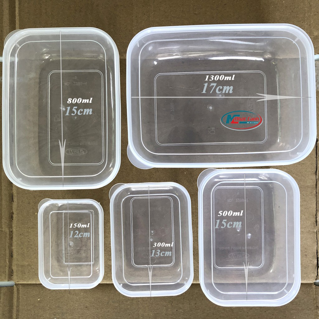 Bộ 5 hộp có nắp Song Long - trữ thức ăn để tủ lạnh