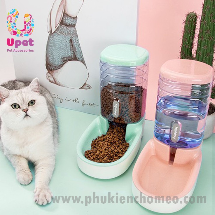 (ĐỘC QUYỀN) Bát ăn tự động hình trụ nhiều màu sắc 3500ml cho chó mèo, giúp boss luôn có đồ ăn khi sen vắng nhà