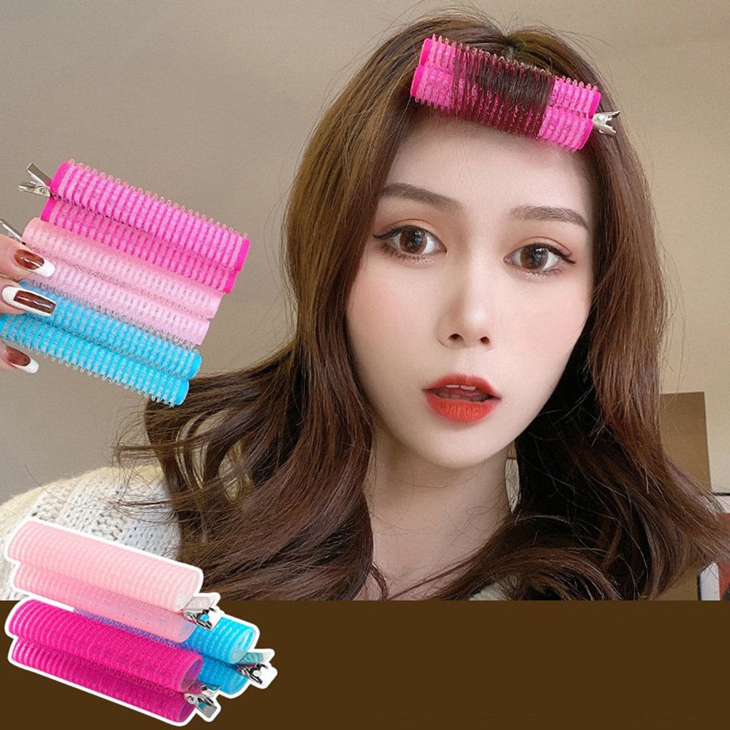 [Hàng mới về] Kẹp tóc mái dạng lô uốn xoăn nhẹ tự dính an toàn chuyên nghiệp cho nữ