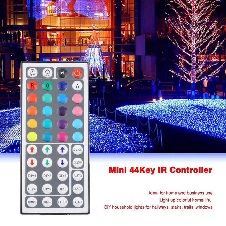 Điều khiển từ xa 44 phím cho dây đèn LED 5050 3528 SMD RGB