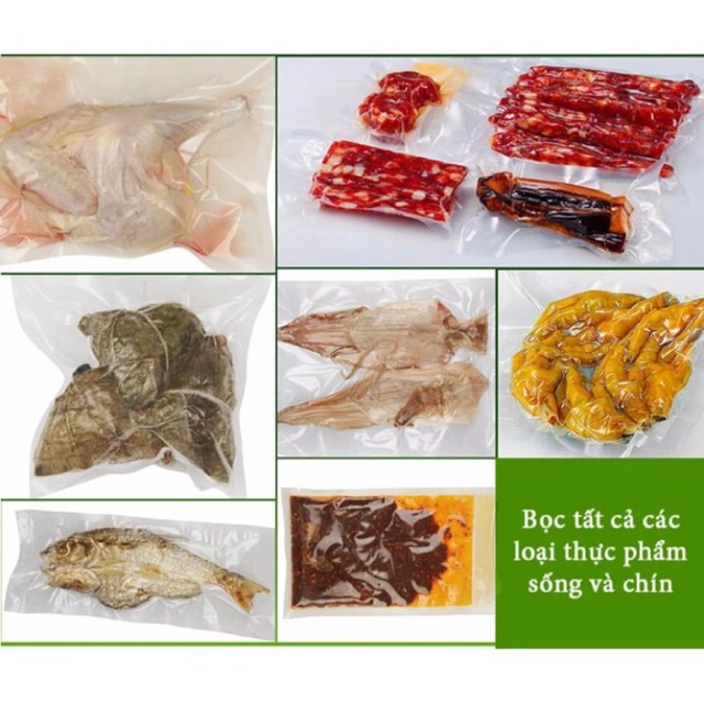 Bộ 100 túi bóng hút chân không 10x15cm (túi nhám cao cấp)