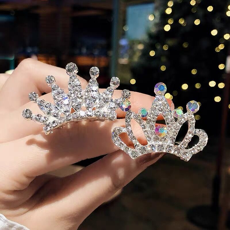 Lược Cài Tóc Hình Vương Miện Đính Đá Dễ Thương Cho Bé Gái