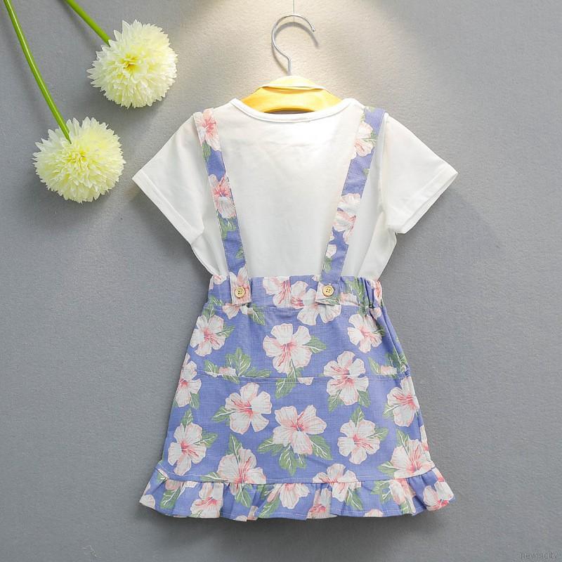 Bộ áo thun + chân váy hoạ tiết dưa hấu cho bé