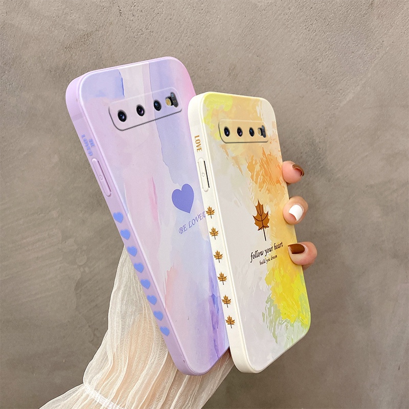 Ốp Lưng Samsung S10 plus Ốp Điện Thoại Silicone Mềm Chống Sốc Với Viền Thẳng Cho Samsung S10 Samsung S10 PluS