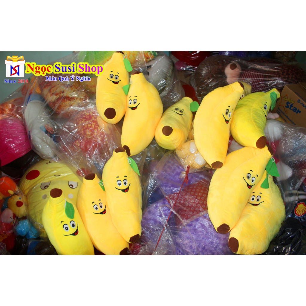 Gấu Bông GỐI ÔM TRÁI CHUỐI SIZE LỚN ẢNH THẬT SIZE 50cm Dài 45cm - THÚ BÔNG TRÁI CHUỐI