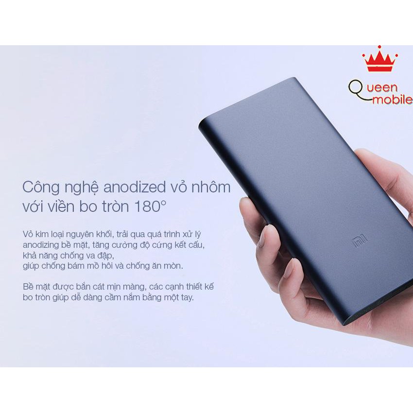 Sạc dự phòng xiaomi - Gen2_ 1 cổng USB_10000mah