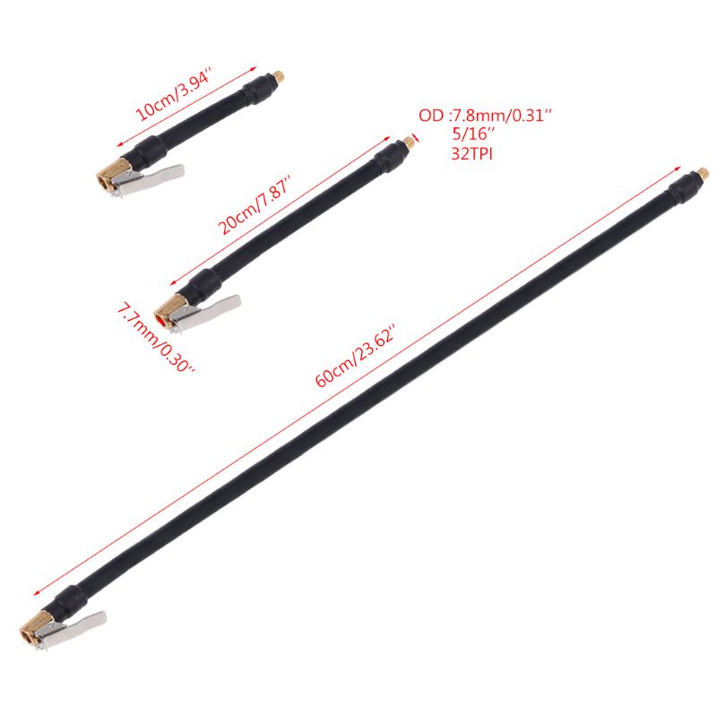 Ống Nối Dài Linh Hoạt Cho Van Bơm Hơi Lốp Xe Hơi / Mô Tô